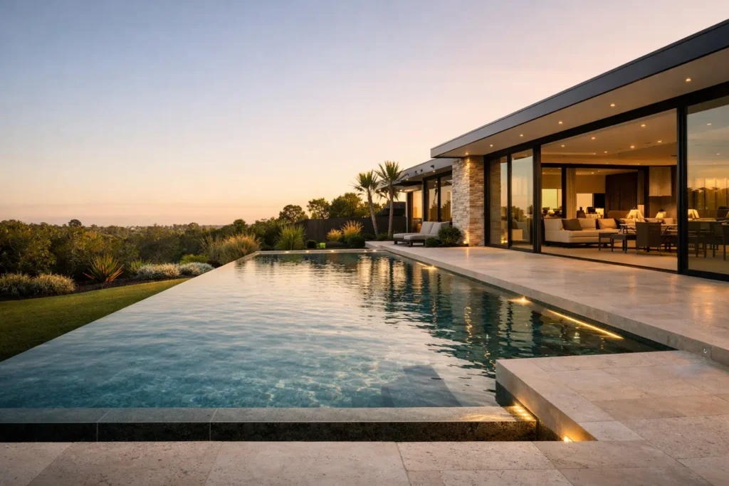 concrete pool builders brisbane luxury modern pool design