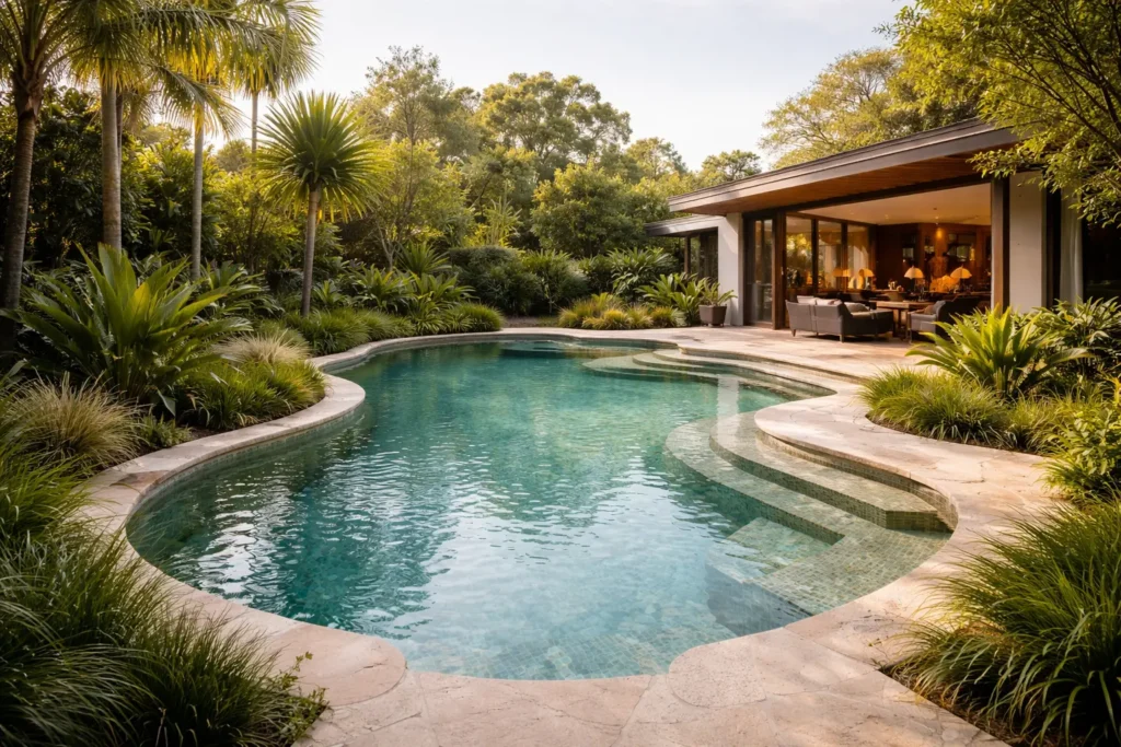 custom concrete pools brisbane modern backyard design