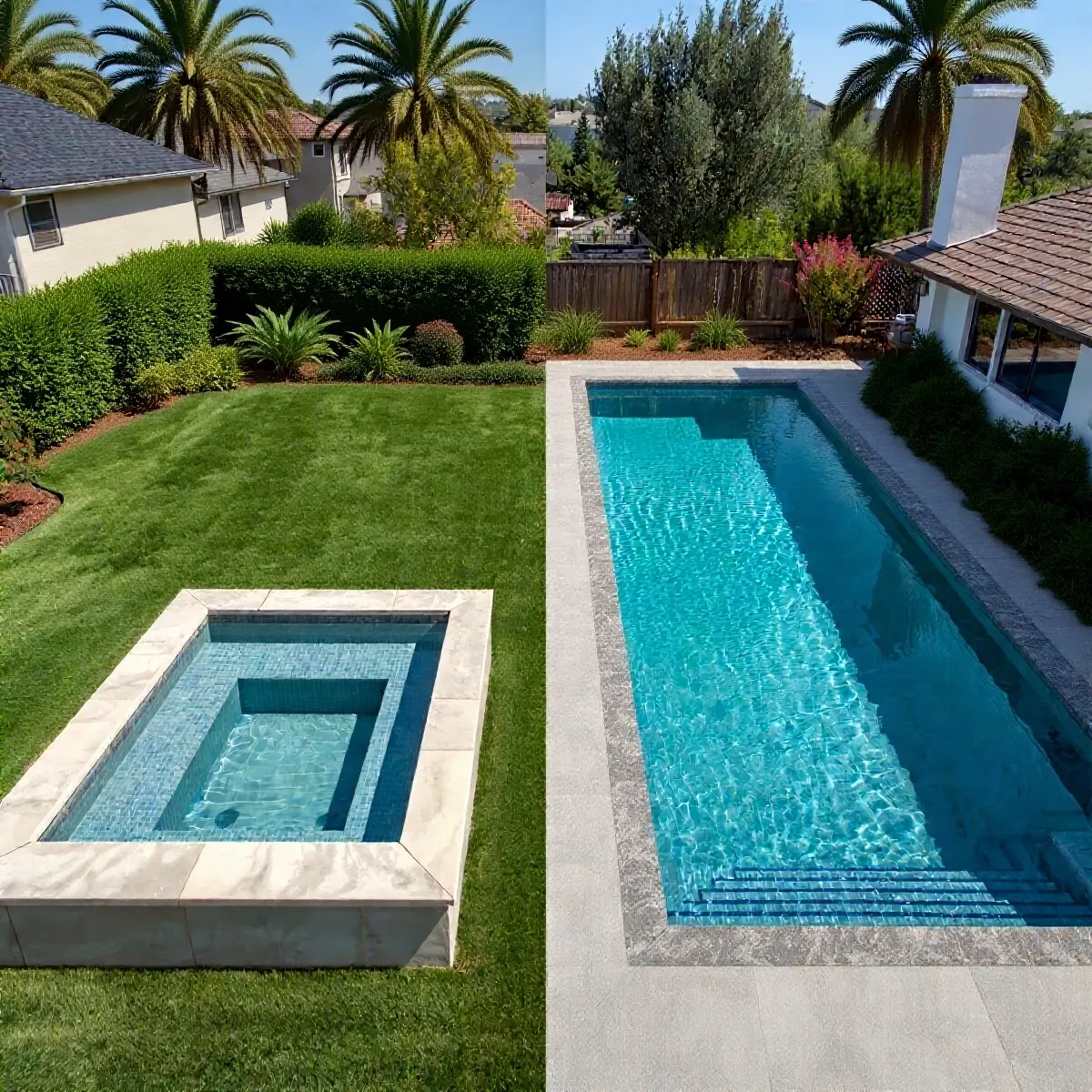 small pool vs plunge pool Brisbane backyard comparison